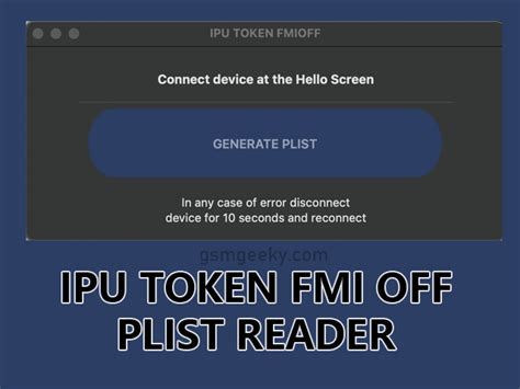 New One Click How to read Token File on Windows 1- Connect iPhone or iPad to Computer2- Click FMI-OFF-GENERATORDone 3- submitorder token here httpswww. . Plist token